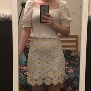 Francesca’s Lacy Daisy Skirt
